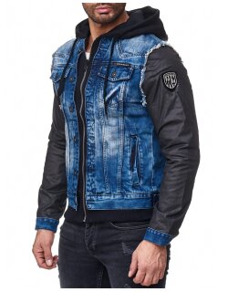 Cipo & Baxx Regular Fit Jacke Herren Stonewashed C1290 Blue L