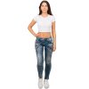 Cipo & Baxx slim fit Jeans Damen Stonewashed WD322 Blue W28/L32
