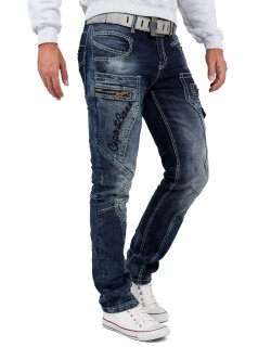 Cipo & Baxx regular fit Jeans Herren Stonewashed CD296 Blue W40/L36