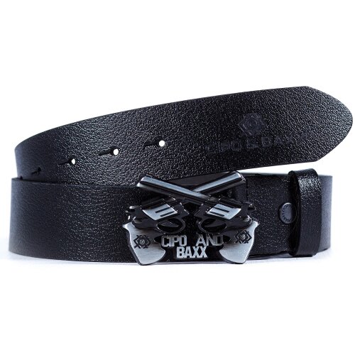 Cipo & Baxx Herren Gürtel CG148 Black 100cm x 3,8cm
