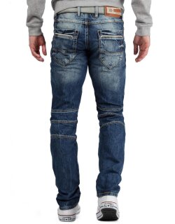 Cipo & Baxx Regular Fit Jeans Herren Stonewashed CD391 Blue W30/L32