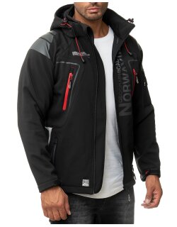 Geographical Norway Regular Fit Softshelljacke Ohne Waschung  Techno Men Black L