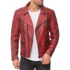 Reichstadt Regular Fit Kunstlederjacke Gunmetal Zipper RS007 PU