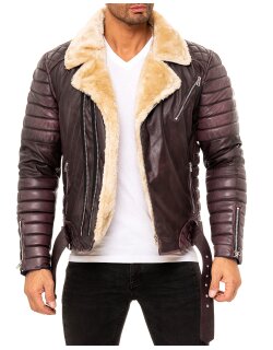 Reichstadt Slim Fit Kunstlederjacke Ohne Waschung  RS008PU