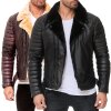 Reichstadt Slim Fit Kunstlederjacke Ohne Waschung  RS008PU