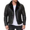 Reichstadt Slim Fit Kunstlederjacke Ohne Waschung  RS008PU