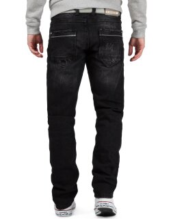 Cipo & Baxx regular fit Jeans Herren Stonewashed CD104 Black W36/L32