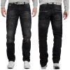 Cipo & Baxx regular fit Jeans Herren Stonewashed CD104 Black W40/L36