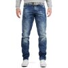 Cipo & Baxx Herren regular fit Hose Stonewashed BA-CD319Y Blue W30/L34