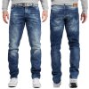 Cipo & Baxx Herren regular fit Hose Stonewashed BA-CD319Y Blue W31/L34