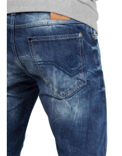 Cipo & Baxx Herren regular fit Hose Stonewashed BA-CD319Y Blue W38/L34