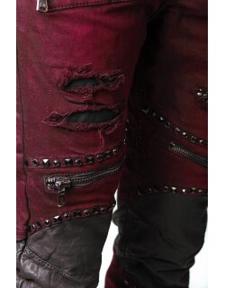 Cipo & Baxx slim fit Jeans Herren Stonewashed CD481 Bordeaux W40/L34