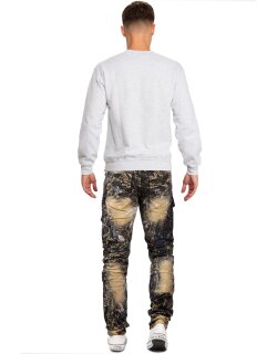 Cipo & Baxx regular fit Jeans Herren Stonewashed CD494 Khaki W31/L32