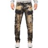 Cipo & Baxx regular fit Jeans Herren Stonewashed CD494 Khaki W32/L32