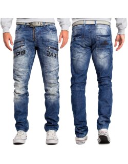 Cipo & Baxx Regular Fit Hose Herren Stonewashed   -...