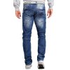 Cipo & Baxx regular fit Jeans Herren Stonewashed CD491 Blue W34/L32