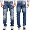 Cipo & Baxx regular fit Jeans Herren Stonewashed CD491 Blue W38/L32