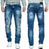 Cipo & Baxx slim fit Jeans Herren Stonewashed CD478 Blue W29/L32