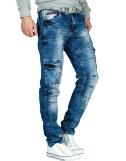 Cipo & Baxx slim fit Jeans Herren Stonewashed CD478 Blue W30/L34