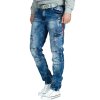 Cipo & Baxx slim fit Jeans Herren Stonewashed CD478 Blue W30/L34