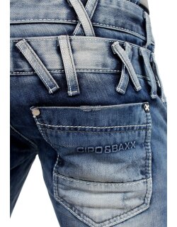 Cipo & Baxx regular fit Jeans Herren Stonewashed CD466 Blue W32/L32