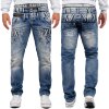 Cipo & Baxx regular fit Jeans Herren Stonewashed CD466 Blue W36/L32