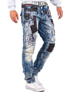 Cipo & Baxx regular fit Jeans Herren Stonewashed CD482 Blue W29/L32