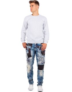 Cipo & Baxx regular fit Jeans Herren Stonewashed CD482 Blue W30/L32