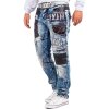 Cipo & Baxx regular fit Jeans Herren Stonewashed CD482 Blue W30/L32