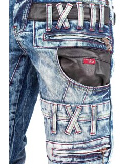 Cipo & Baxx regular fit Jeans Herren Stonewashed CD482 Blue W32/L34