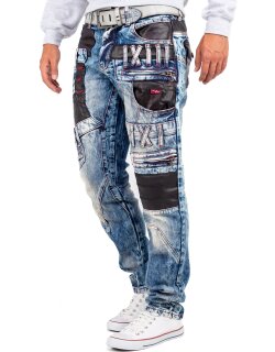Cipo & Baxx regular fit Jeans Herren Stonewashed CD482 Blue W33/L34