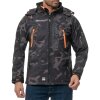 Geographical Norway Regular Fit Softshelljacke Ohne Waschung  Techno Men Black-Orange S