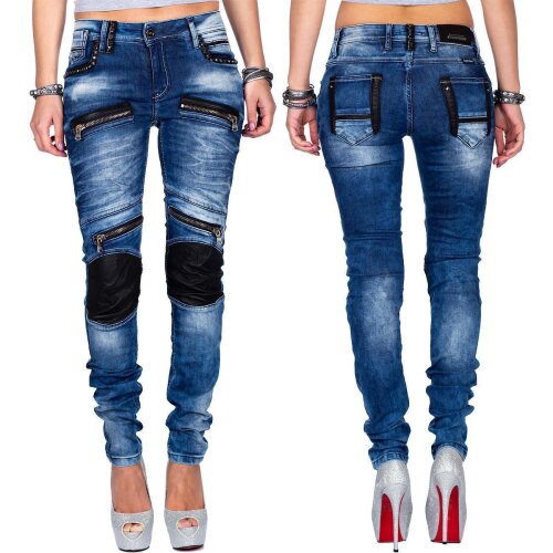 Cipo & Baxx skinny fit Jeans Damen Stonewashed WD346