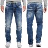 Cipo & Baxx Regular Fit Jeans Herren Stonewashed C1127 Blue W30/L30