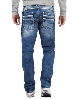 Cipo & Baxx Regular Fit Jeans Herren Stonewashed C1127 Blue W31/L30