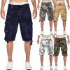 Geographical Norway Herren Regular Fit Cargo Shorts Mid Waist bapanoramique camo