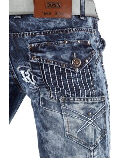 Kosmo Lupo Regular Fit Jeans Stonewashed  KM051 Blue W30/L32