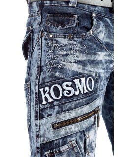 Kosmo Lupo Regular Fit Jeans Stonewashed  KM051 Blue W32/L32