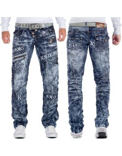 Kosmo Lupo Regular Fit Jeans Stonewashed  KM051 Blue W34/L34