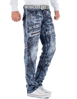 Kosmo Lupo Regular Fit Jeans Stonewashed  KM051 Blue W34/L34