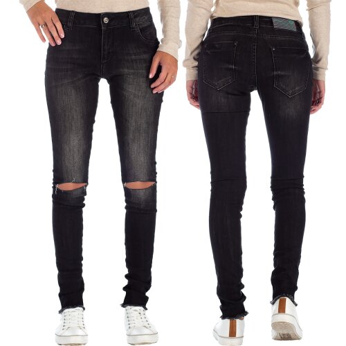 Cipo & Baxx Slim Fit Jeans Damen Stonewashed  19CB05 Black W29/L32