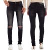 Cipo & Baxx Slim Fit Jeans Damen Stonewashed  19CB05 Black W29/L32