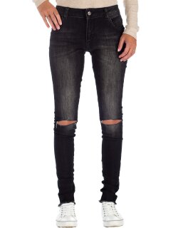 Cipo & Baxx Slim Fit Jeans Damen Stonewashed  19CB05 Black W29/L34