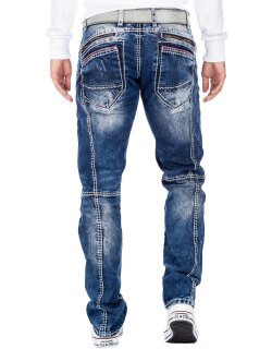 Cipo & Baxx regular fit Jeans Herren Stonewashed CD563 Blue W30/L34