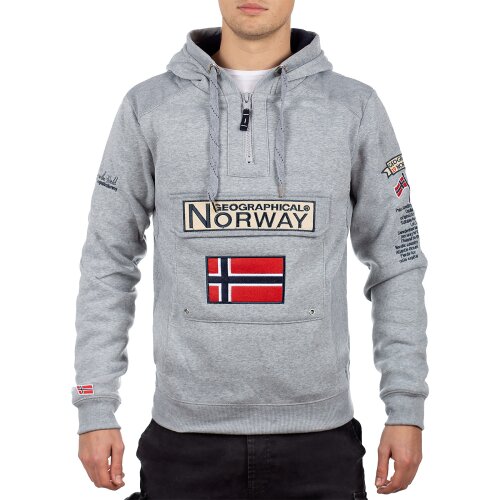 Geographical Norway Regular Fit Hoodie Herren Gymclass Men Blended Grey M