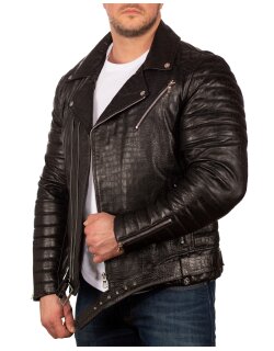 Reichstadt slim fit Echtleder Jacke Crocodile Herren    - 20RS23LUX