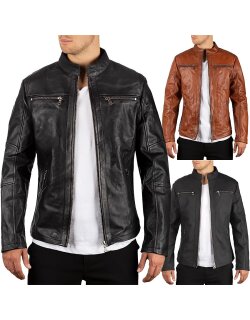 Reichstadt regular fit Echtlederjacke Herren Silver...