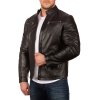 Reichstadt Slim Fit Echtlederjacke Herren Silver Zipper 20RS20LUX Black XL