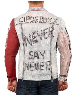 Cipo & Baxx bequem Jacke Herren Stonewashed CJ241