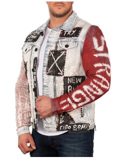Cipo & Baxx bequem Jacke Herren Stonewashed CJ241